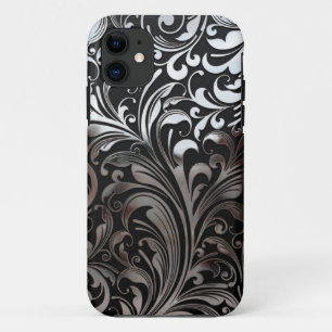 黒いiPhone 5の箱のクロムつる植物 iPhone 11 ケース