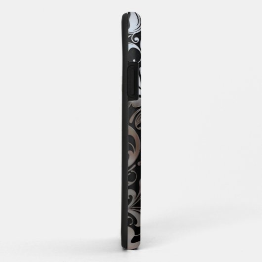 黒いiPhone 5の箱のクロムつる植物 Case-Mate iPhoneケース (裏面/右)