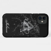 黒いiPhone 5の箱のグランジなバレエシューズ Case-Mate iPhoneケース (裏面(横))