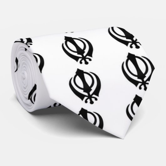 黒いKhanda ネクタイ (ロール)