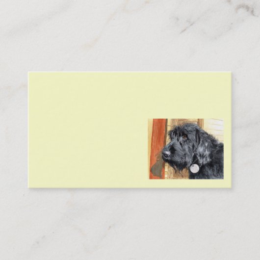 黒いLabradoodleの名刺 名刺 (正面)