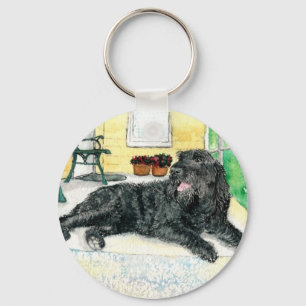 黒いLabradoodle キーホルダー
