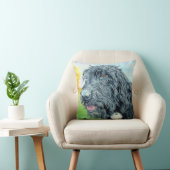 黒いLabradoodle クッション (椅子)