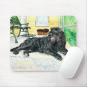 黒いLabradoodle マウスパッド (マウス)