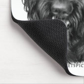 黒いLabradoodle マウスパッド (コーナー)