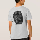 黒いLabradoodle Tシャツ (裏面)