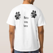 黒いLeonbergerはここにありました Tシャツ (裏面)