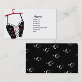 黒いLonglinebra -ビジネス 名刺 (正面/裏面)