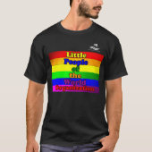 黒いLPOTWの虹の旗のワイシャツ Tシャツ (正面)