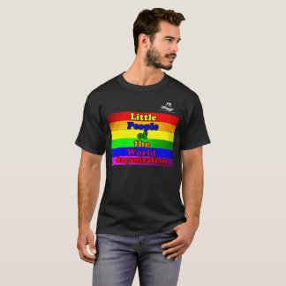 黒いLPOTWの虹の旗のワイシャツ Tシャツ