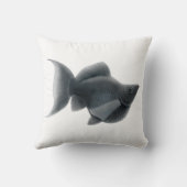 黒いLyretailの気球のモーリーの枕 クッション (裏面)