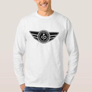黒いMCRのロゴの長い袖の白いワイシャツ Tシャツ