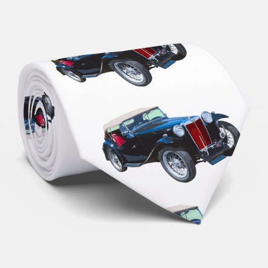 黒いMg Tcのクラシックカー ネクタイ (ロール)