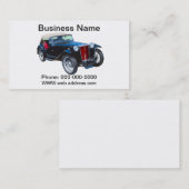 黒いMg Tcのクラシックカー 名刺 (正面/裏面)