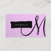 黒いminniemayモノグラムのハーフトーンのpincture+ピンク 名刺 (裏面)