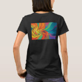 黒いMLTSの聖餐杯の女性のTシャツ Tシャツ (裏面)