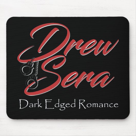 黒いmousepadはとの血清のロゴを引きました マウスパッド (正面)