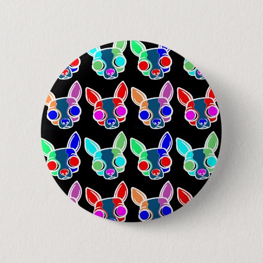 黒いMPボタン 缶バッジ (正面)