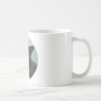 黒いMurmese猫のアメリカヘラジカ コーヒーマグカップ