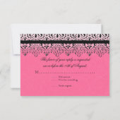 黒いnの白いレースの一見の銀第15キンセアニェラ 出欠カード (裏面)