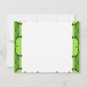 黒いnの白い(紋章の)フラ・ダ・リは注意します結婚式に感謝していしています ノートカード (正面)