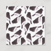 黒いphoebeの水彩画の鳥 エンクロージャーカード (正面)