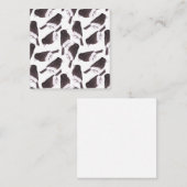 黒いphoebeの水彩画の鳥 エンクロージャーカード (正面/裏面)