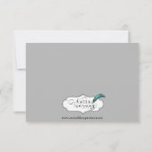 黒いRavenゴシック様式のフレーム応答カード 招待状 (裏面)