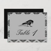 黒いRavenゴシック結婚枠の表番号 ポストカード (正面/裏面)