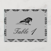 黒いRavenゴシック結婚枠の表番号 ポストカード (正面)