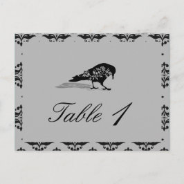 黒いRavenゴシック結婚枠の表番号 ポストカード