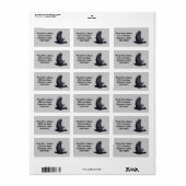 黒いRaven飛んでいるフォトラベル ラベル (フルシート)