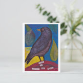 黒いRaven Collageカードはがき ポストカード (スタンド正面)