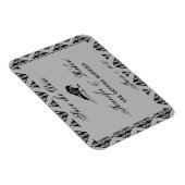 黒いRaven Gothic Frame日付を保存 マグネット (右側)