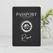 黒いReno Passport日付の保存 セーブザデート (スタンド正面)