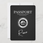 黒いReno Passport日付の保存 セーブザデート (正面)