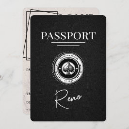 黒いReno Passport日付の保存 セーブザデート