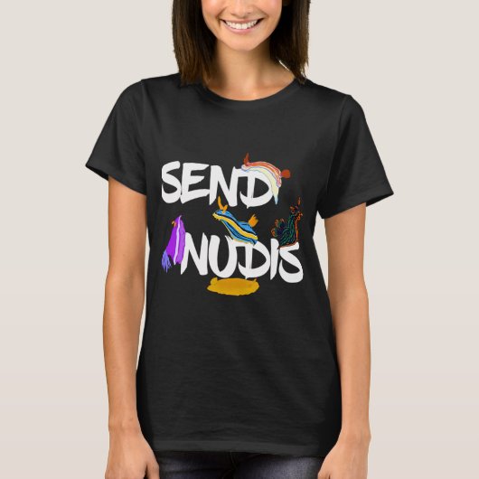 黒いSend Nudis Tシャツ (正面)