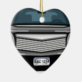 黒いSUVの正面図 セラミックオーナメント (右)