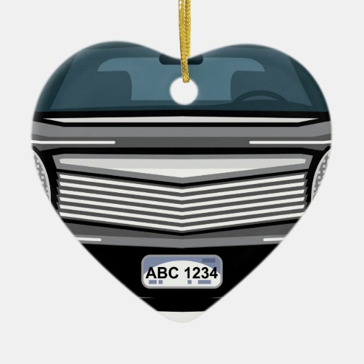 黒いSUVの正面図 セラミックオーナメント (正面)