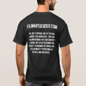 黒いTシャツの使命記述書 Tシャツ (裏面)