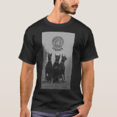 黒いTシャツの古代の神 Tシャツ (正面)