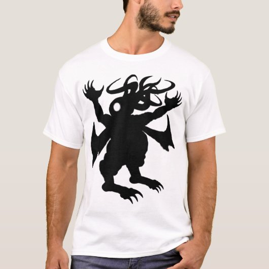 黒いTシャツのCthulhu Tシャツ (正面)