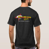 黒いTシャツはニューメキシコの乗車を遊ばします Tシャツ (裏面)