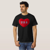 黒いTシャツ USA LOGO Tシャツ (正面フル)