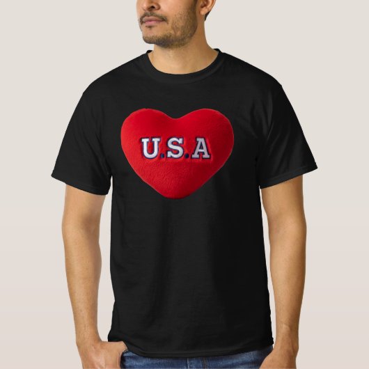 黒いTシャツ USA LOGO Tシャツ (正面)