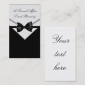 黒いTuxedo名刺 名刺 (正面/裏面)