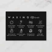 黒いWaking後気にのアドバイスありがとう 名刺 (裏面)