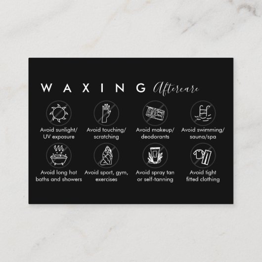 黒いWaking後気にのアドバイスありがとう 名刺 (裏面)