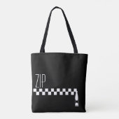 黒いZIPトートバッグ  トートバッグ (裏面)